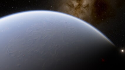 Planets and galaxy, science fiction wallpaper