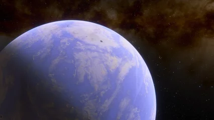 Photo sur Plexiglas Pleine Lune arbre Planètes et galaxie, fond d& 39 écran de science-fiction
