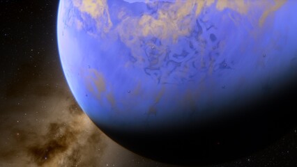 Planets and galaxy, science fiction wallpaper
