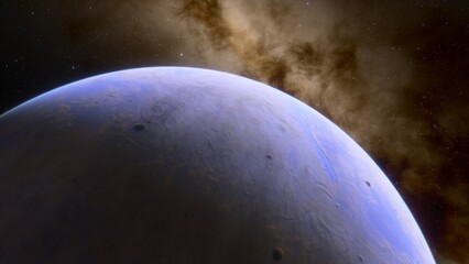 Planets and galaxy, science fiction wallpaper