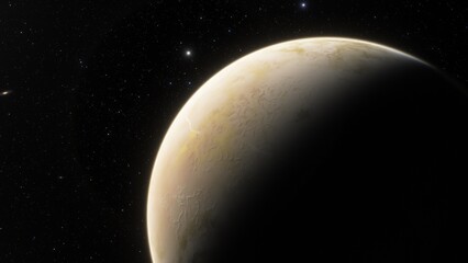 Naklejka premium Planets and galaxy, science fiction wallpaper