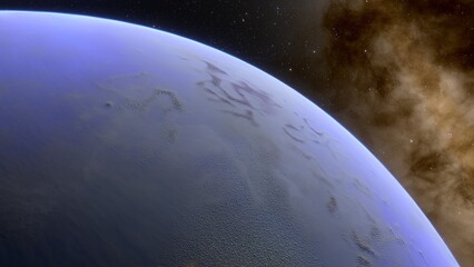Planets and galaxy, science fiction wallpaper