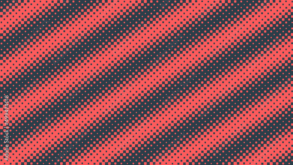 Poster vector halftone checkered pattern oblique lines modern striped texture red blue abstract background.