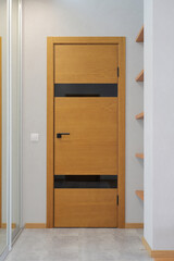 Brown interior doors in a modern room