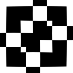 Fototapeta na wymiar Seamless pattern with striped black white diagonal lines. Rhomboid scales. Optical illusion effect. Geometric tile in op art. Vector illusive background. Futuristic vibrant design.Graphic modern.