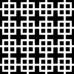 Obraz premium Pattern with geometric elements.Intersecting curved and straight bold stripes forming abstract.Graphic modern pattern. Simple lattice graphic design.Tile seamless pattern.Abstract vintage print.