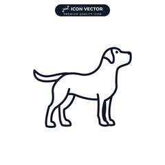 labrador retriever icon symbol template for graphic and web design collection logo vector illustration
