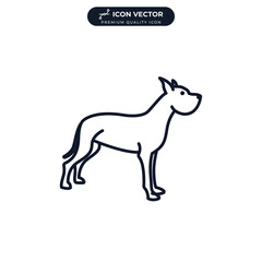 great danes dog icon symbol template for graphic and web design collection logo vector illustration