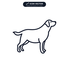 labrador retriever icon symbol template for graphic and web design collection logo vector illustration