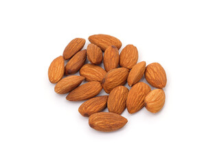 Heap of dried almond kernels.