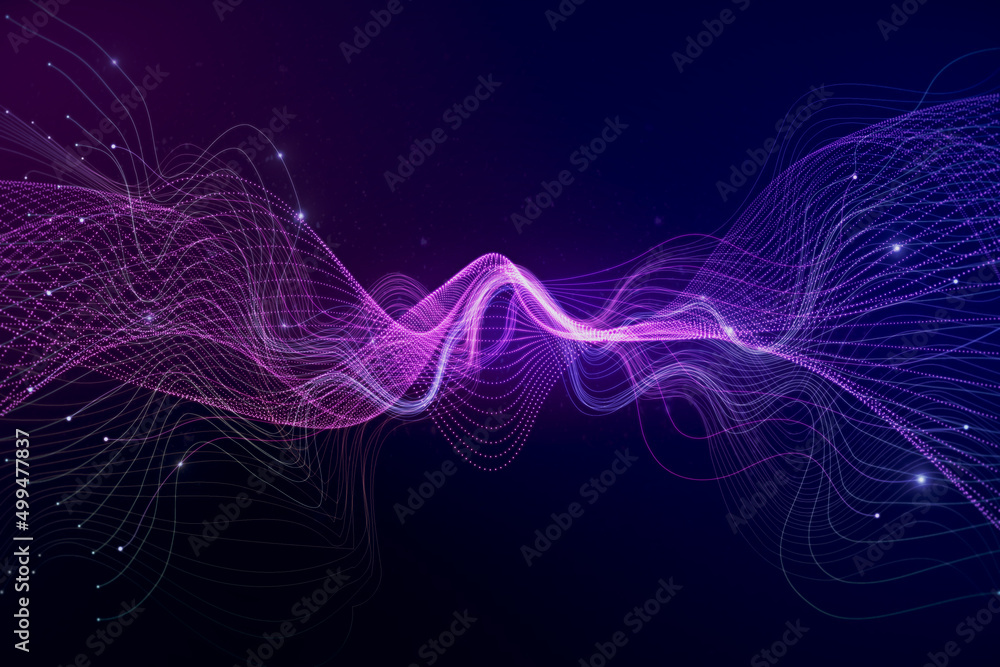 Poster modern dynamic blue neuron plasma energy laser. futuristic virtual technology texture, digitally gen