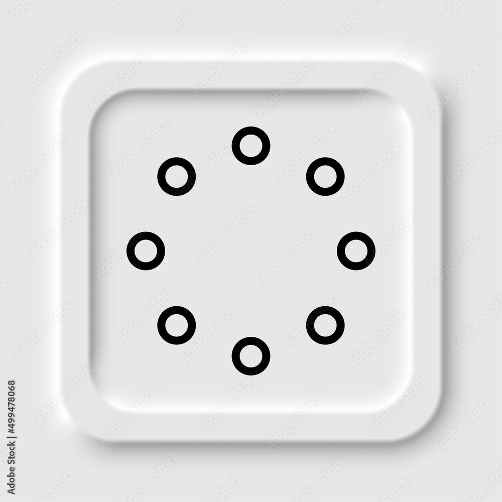 Poster loading vector simple icon. flat design. neumorphism design.ai