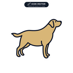 labrador retriever icon symbol template for graphic and web design collection logo vector illustration