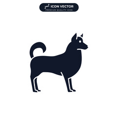husky dog icon symbol template for graphic and web design collection logo vector illustration