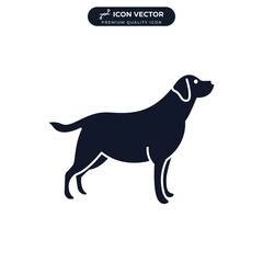 labrador retriever icon symbol template for graphic and web design collection logo vector illustration
