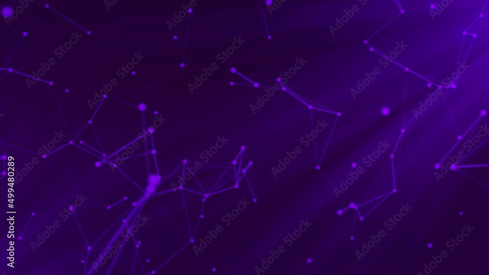 Poster purple delicate background.motion.not very clear, as if white molecules and cells flying in abstract