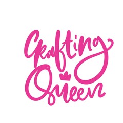 Crafter hand lettering illustration for your design