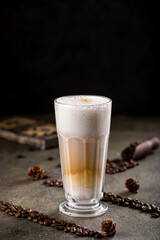 cup of coffee with beans