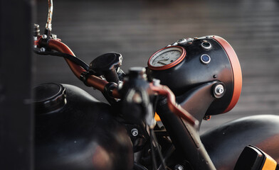 Fototapeta na wymiar Vintage classic motorcycle,