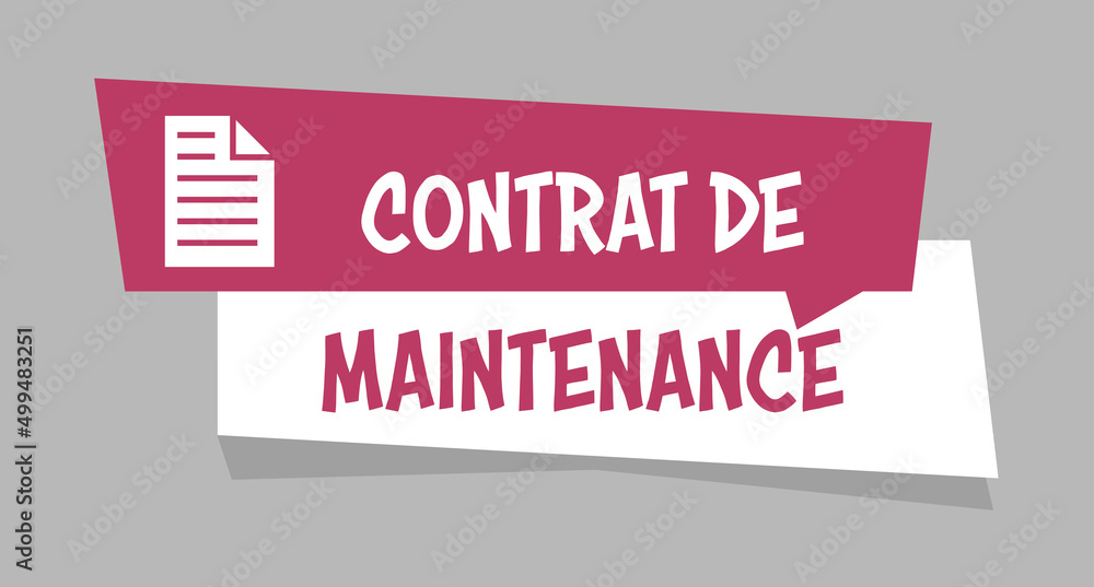 Poster Logo contrat de maintenance.