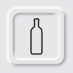 Bottle simple icon vector. Flat design. Neumorphism design.ai