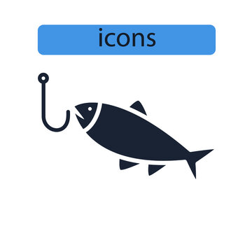 fishing icons  symbol vector elements for infographic web