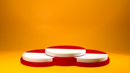 3d illustration. A beautiful view of podium for product promotion on a gradient background. State. Presentation.