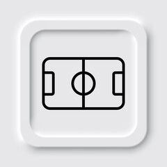 Football, soccer simple icon. Flat design. Neumorphism design.ai