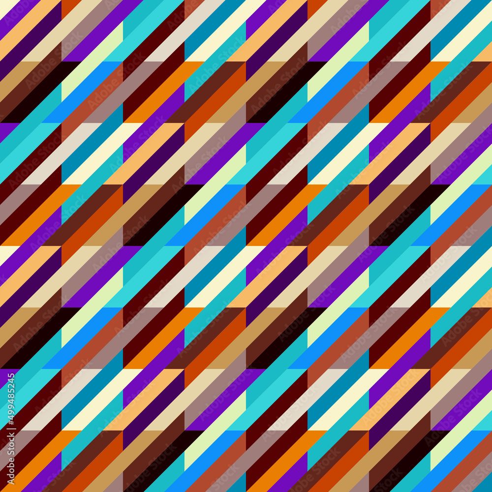 Poster classic hounds-tooth pattern in a patchwork collage style.