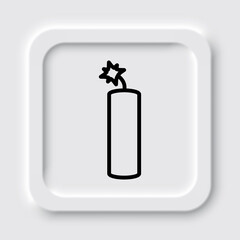 Dynamite simple icon. Flat design. Neumorphism design.ai