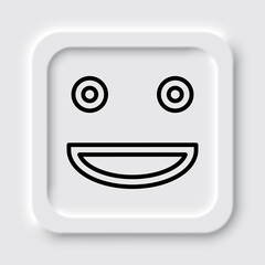 Face simple icon vector. Flat design. Neumorphism design.ai