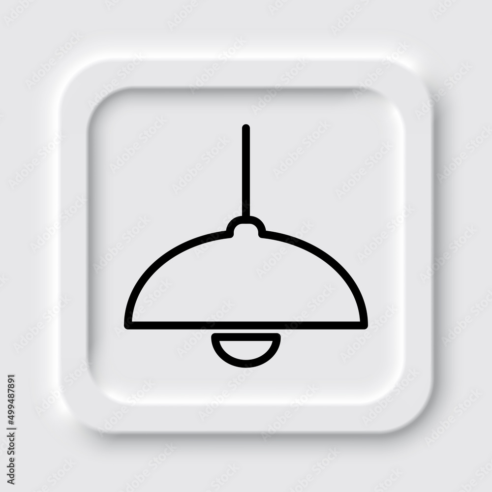Poster lamp simple icon vector. flat design. neumorphism design.ai