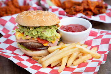 hamburguesa de guacamole