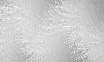 White fur vector abstract background. Light gray shaggy furry 3d hair texture. Fluffy white abstract background. Vector illustration