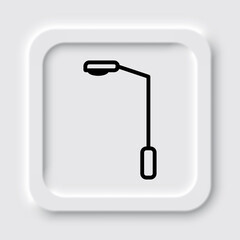 Street light simple icon. Flat design. Neumorphism design.ai