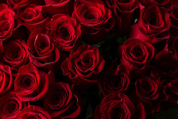 Bouquet Of Beautiful red Roses. Trend color classic red. . Valentine's Day. Selective Focus. Roses wallpaper. Background