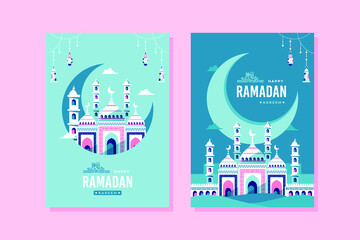 ramadan kareem vintage poster template design