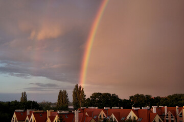 Rainbow in Wrocław Kozanów in Poland