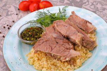 knuckle meat with vegetables cooked at home photos for the menu of cafes and restaurants