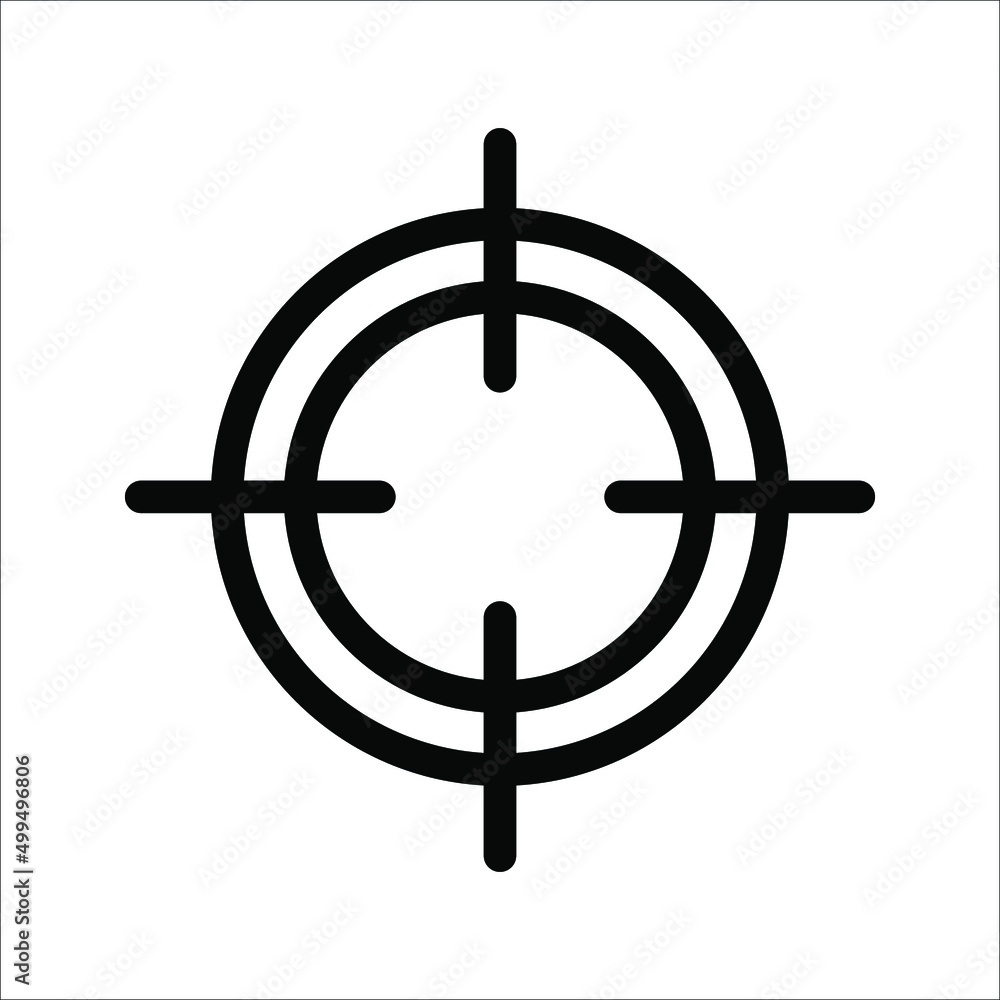 Poster target icon vector illustration on white background. symbol for web site computer and mobile vector.