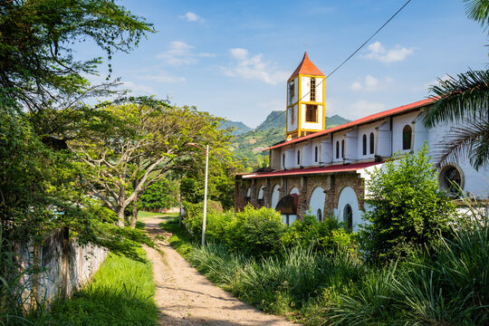 April 14, 2022 San Joaquín, La Mesa, Cundinamarca, Colombia. The San Joaquin church.
