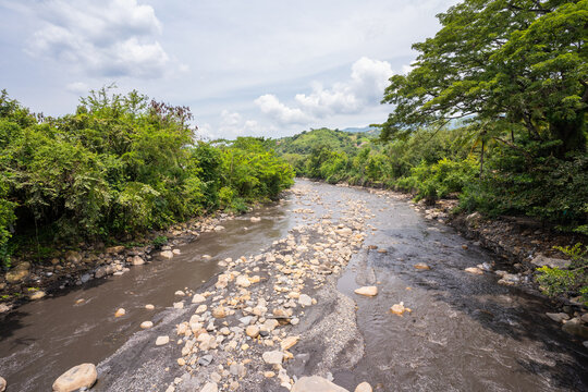 Apula River from San Joaquín bridge, La Mesa, Cundinamarca, Colombia.