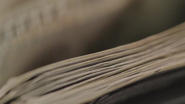 Counting pile of money