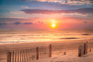 Sunrise over the Outer Banks in North Carolina just outside of Nags Head