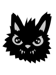 Gesicht Bedrohliche Katze 
