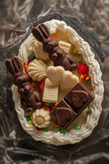 Bombones y conejitos de chocolate para Pascua
