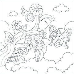 coloring butterfly metamorphosis