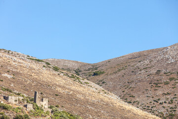Stone old tower house on Mani, Greece.