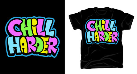 Chill vibes hand drawn typography t shirt design