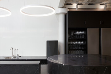 Modern comprehensive office interior,
Bar leisure area
